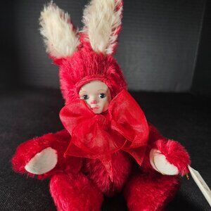Marie Osmond Cran-Bunny Bit-O-Bunny Series Mohair Collector Bunny Doll 7"